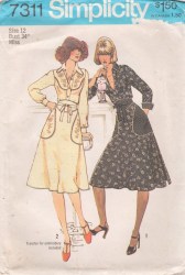 7311 1975 BACK WRAP SKIRT,BUTTON SHIRT PATTERN 14